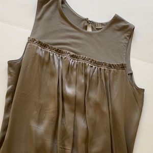 Nu collective golden blouse rayon silk M